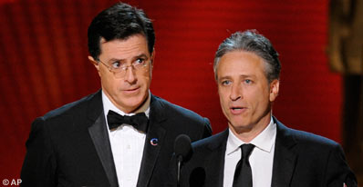 Jon Stewart and Stephen Colbert - AP Photo Jon Stewart and Stephen Colbert - AP Photo