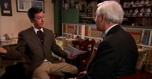 April6_2011_0011 Stephen Colbert speaks with Hugo Vickers