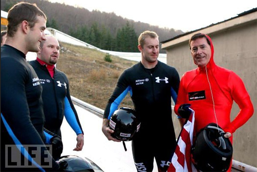 Yes, that's Stephen Colbert in full body spandex Yes, that's Stephen Colbert in full body spandex