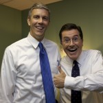 Green Room with Arne Duncan and Stephen Colbert