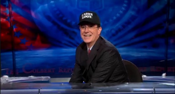 Feb 23 2011_puppy Stephen Colbert and the union puppy