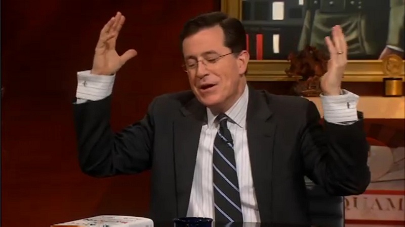 Feb03_2011_0051_stripedtie Stephen Colbert on February 3, 2011