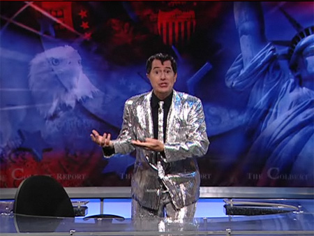 Future Stephen Colbert - brought to you by Jiffy Pop