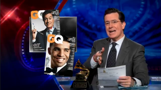 Stephen Colbert voting in the new Grammy winners 
