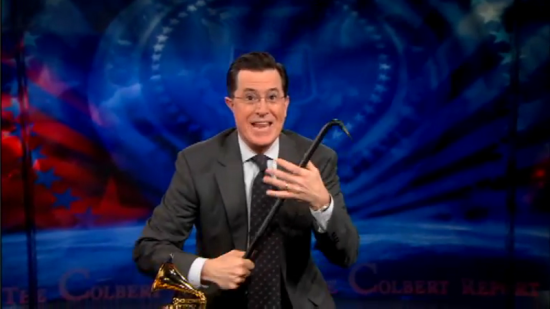 Stephen Colbert, crowbar and the grammys