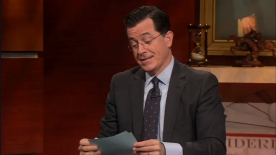 Stephen Colbert doesn't have a day job