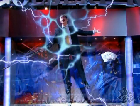 Stephen Colbert assumes the power of Lou Dobbs