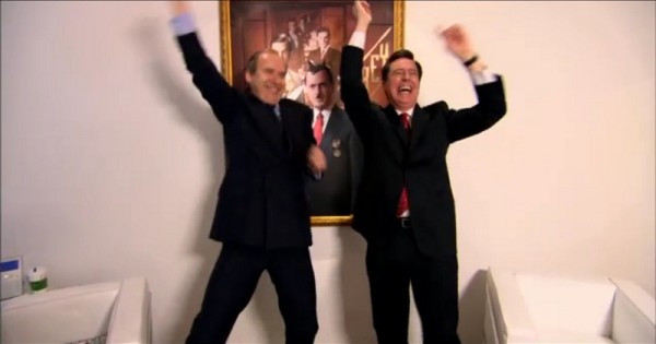 Stephen Colbert, Simon de Pury and SnoopDog