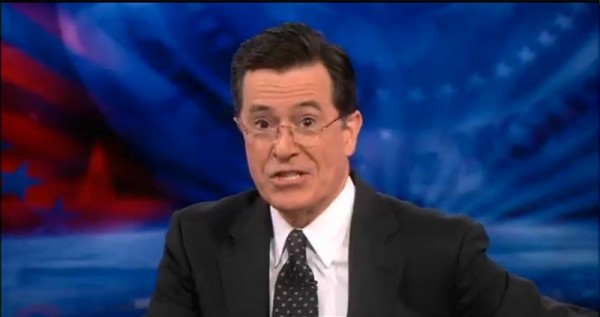 May 9_2011_0001 Stephen Colbert in a dynamic dichromatic suit only we don't see race