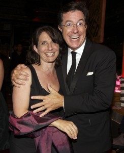Comedy Central President Michele Ganeless and Stephen Colbert Comedy Central President Michele Ganeless and Stephen Colbert