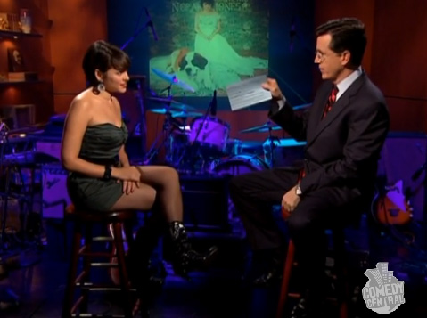 Nora Jones and Stephen Colbert - November 18, 2009 Nora Jones and Stephen Colbert - November 18, 2009