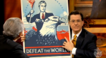 Stephen Colbert's Shepard Fairey designed olympic art Stephen Colbert's Shepard Fairey designed olympic art