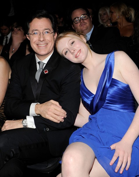 Stephen Colbert and Madeleine in audience during 2010 Grammy Awards Stephen Colbert and Madeleine in audience during 2010 Grammy Awards