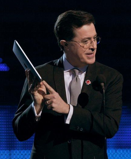 Stephen Colbert Shows Off iPhone 2010 Grammy-Awards Stephen Colbert Shows Off iPhone 2010 Grammy-Awards