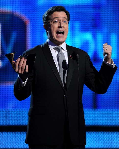 Stephen Colbert accepts the Best Comedy Album award at 2010 Grammys Stephen Colbert accepts the Best Comedy Album award at 2010 Grammys