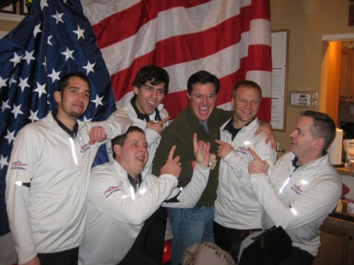 Stephen Colbert and 2010 Men's Olympic Curling Team 2009-12-04