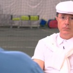 All white tennis outfit - Stephen Colbert All white tennis outfit - Stephen Colbert