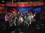 UVA-media-students Stephen Colbert with students and faculty from the University of Virginia Media Studies Department