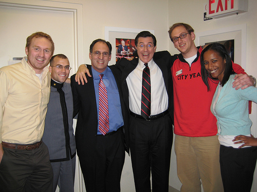 Alan Khazei backstage at The Colbert Report