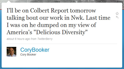 via Cory Booker on Twitter via Cory Booker on Twitter