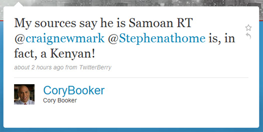via Cory Booker on Twitter via Cory Booker on Twitter