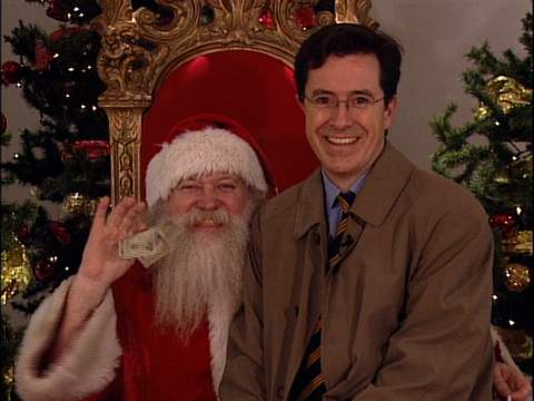 Stephen Colbert and Santa Claus