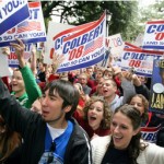 Stephen Colbert fans at the University of South Carolina in Columbia, on Sunday, October 28, 2007. (C. Aluka Berry/The State/MCT)