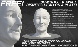 Walt Disney 3D Head by David OReilly Disney Head-David OReilly