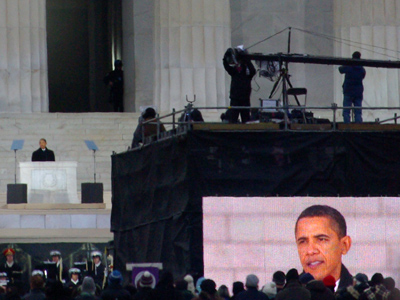 President-Elect Barack Obama speaks at the Inaugural Celebration