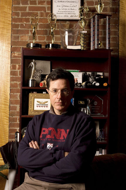 Stephen Colbert in his office at \'The Colbert Report studios\' Stephen Colbert in his office at \'The Colbert Report studios\'