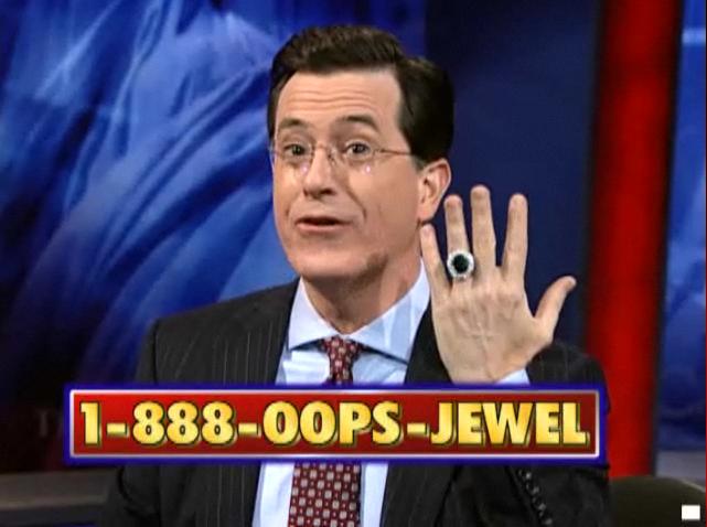 oops Stephen Colbert says: SEND ME YOUR GOLD!