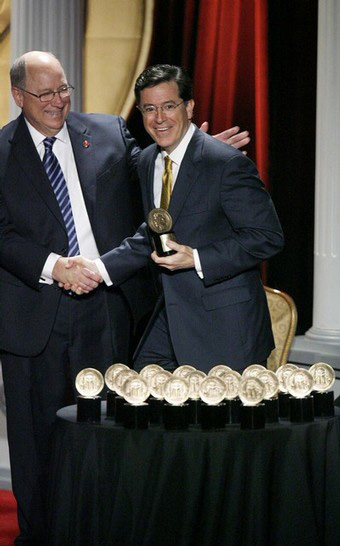 Stephen Colbert accepts his Peabody Award Stephen Colbert accepts his Peabody Award