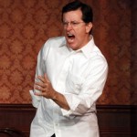 Stephen Colbert on the Second City mainstage - 12-12-2009 Comedian Stephen Colbert performs a skit on stage to celebrate The Second City's 50th anniversary Saturday, Dec. 12, 2009, in Chicago