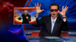 Stephen Colbert watches 3-D Catholic TV Stephen Colbert watches 3-D Catholic TV