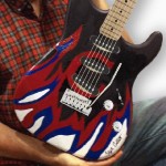 Stephen Colbert Guitar - close-up shot
