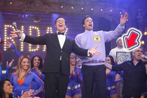 QR Code on Late Night with Jimmy Fallon Stephen Colbert Jimmy Fallon Friday QR Code