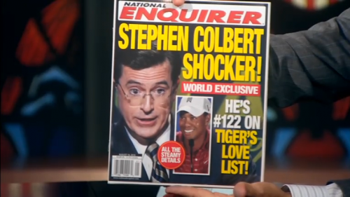 Stephen Colbert on cover of National Enquirer Stephen Colbert on cover of National Enquirer