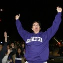 Stephen Colbert at Northwestern homecoming parade Stephen Colbert sweatshirt