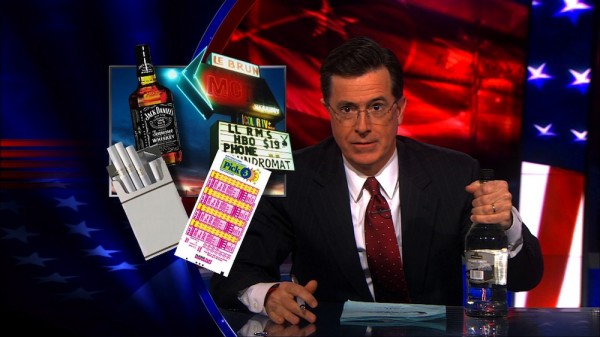 Stephen Colbert Cigarette party