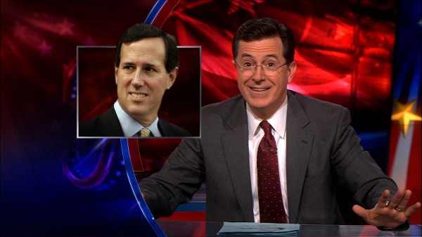 Is everybody okay? Remember, I'm just quoting something. You can eat your nachos again. Stephen Colbert Rick Santorum