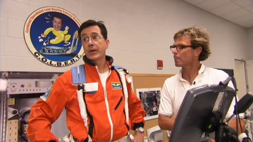 Stephen Colbert runs on his namesake C.O.L.B.E.R.T. treadmill Stephen Colbert runs on his namesake C.O.L.B.E.R.T. treadmill