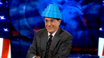 Stephen Colbert wears Devo Energy Dome hat Stephen Colbert wears Devo Energy Dome hat